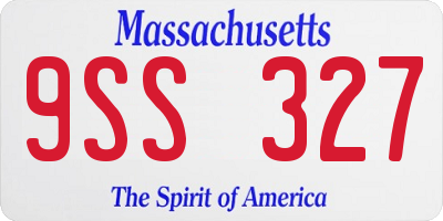 MA license plate 9SS327