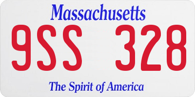 MA license plate 9SS328