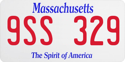 MA license plate 9SS329