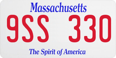 MA license plate 9SS330