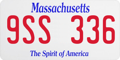 MA license plate 9SS336