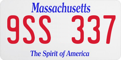 MA license plate 9SS337