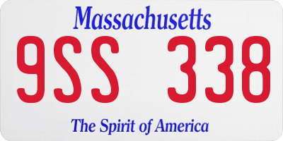 MA license plate 9SS338