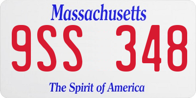 MA license plate 9SS348