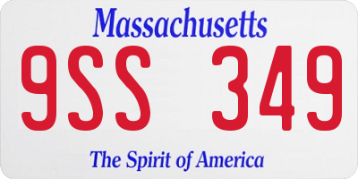 MA license plate 9SS349