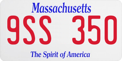 MA license plate 9SS350