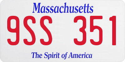 MA license plate 9SS351