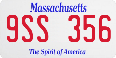 MA license plate 9SS356