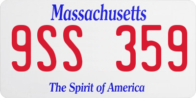 MA license plate 9SS359