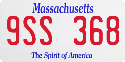 MA license plate 9SS368