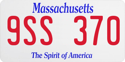 MA license plate 9SS370