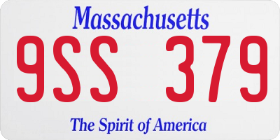 MA license plate 9SS379