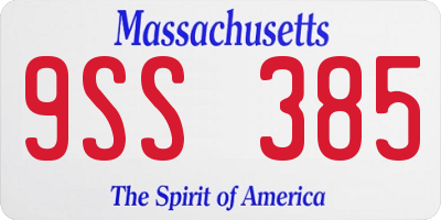 MA license plate 9SS385