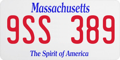 MA license plate 9SS389