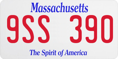 MA license plate 9SS390