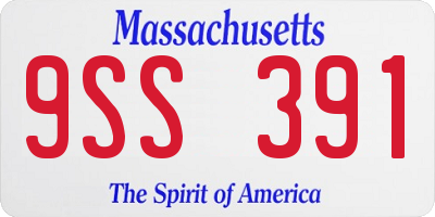 MA license plate 9SS391