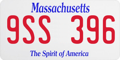 MA license plate 9SS396