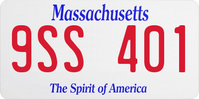 MA license plate 9SS401