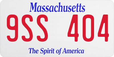 MA license plate 9SS404