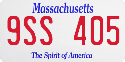 MA license plate 9SS405