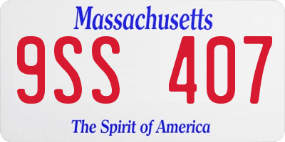 MA license plate 9SS407
