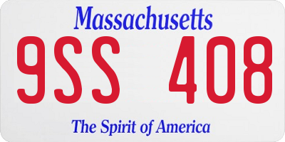 MA license plate 9SS408