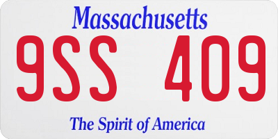 MA license plate 9SS409