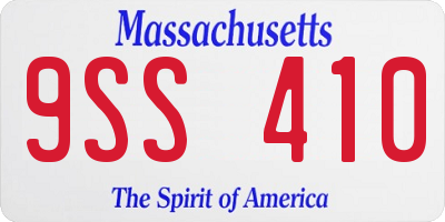 MA license plate 9SS410