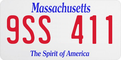 MA license plate 9SS411