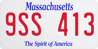 MA license plate 9SS413
