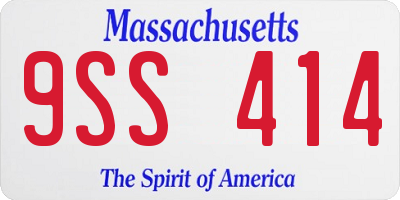 MA license plate 9SS414