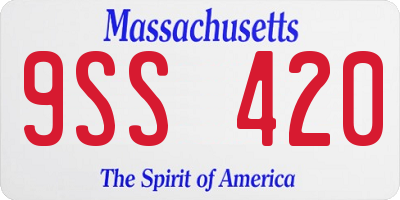 MA license plate 9SS420