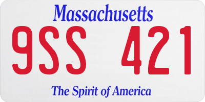 MA license plate 9SS421