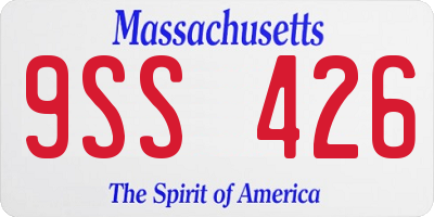 MA license plate 9SS426