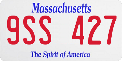 MA license plate 9SS427