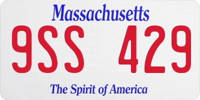MA license plate 9SS429