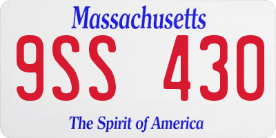 MA license plate 9SS430
