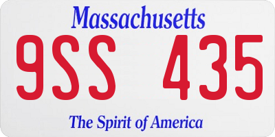 MA license plate 9SS435