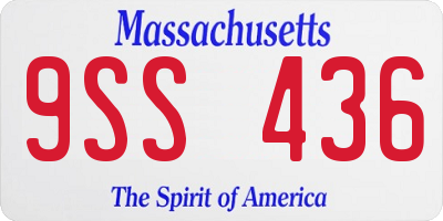 MA license plate 9SS436