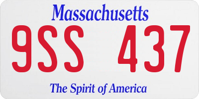 MA license plate 9SS437
