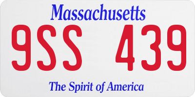 MA license plate 9SS439