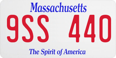 MA license plate 9SS440