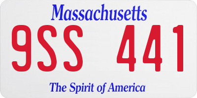 MA license plate 9SS441