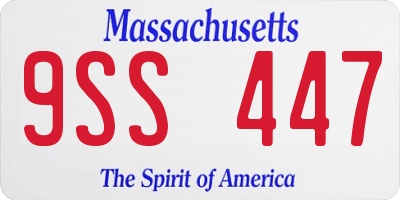 MA license plate 9SS447