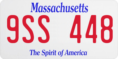 MA license plate 9SS448