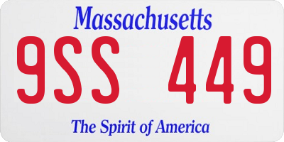 MA license plate 9SS449