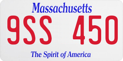 MA license plate 9SS450