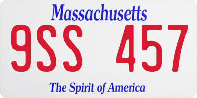 MA license plate 9SS457