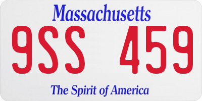 MA license plate 9SS459