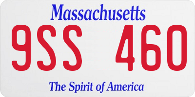 MA license plate 9SS460
